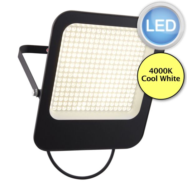 Saxby Lighting - Guard - 107638 - LED Black Clear Glass IP65 Outdoor Floodlight