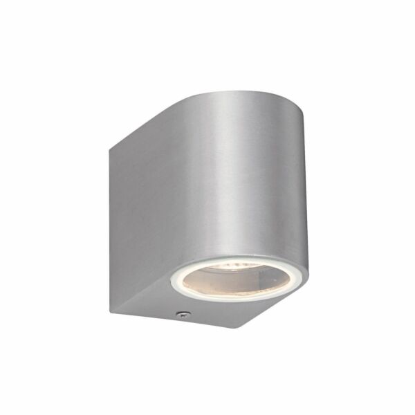 Saxby Lighting - Doron - 43655 - Brushed Aluminium Clear Glass IP44 Outdoor Wall Washer Light