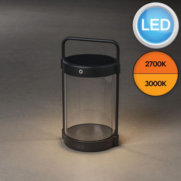 Konstsmide - Crotone - 7822-750 - LED Black IP54 Battery Outdoor Portable Lamp