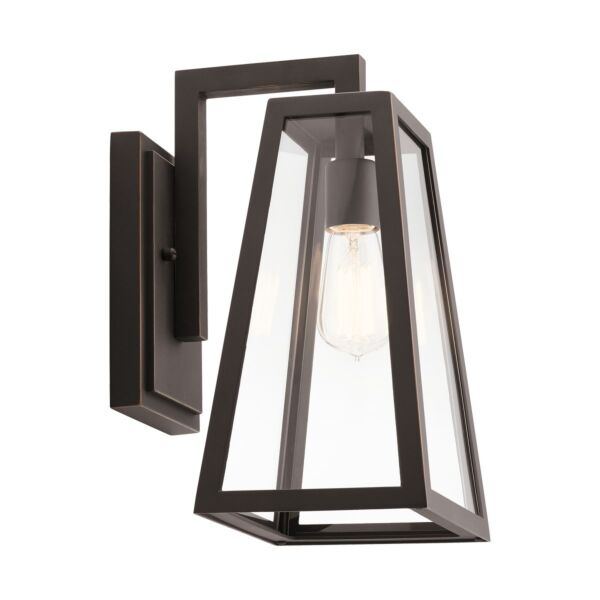 Kichler Lighting - Delison - KL-DELISON-M-RZ - Oil Rubbed Bronze Clear Glass IP44 Outdoor Wall Light