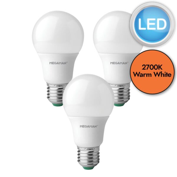 3 x 4.8W LED E27 Light Bulbs - Warm White