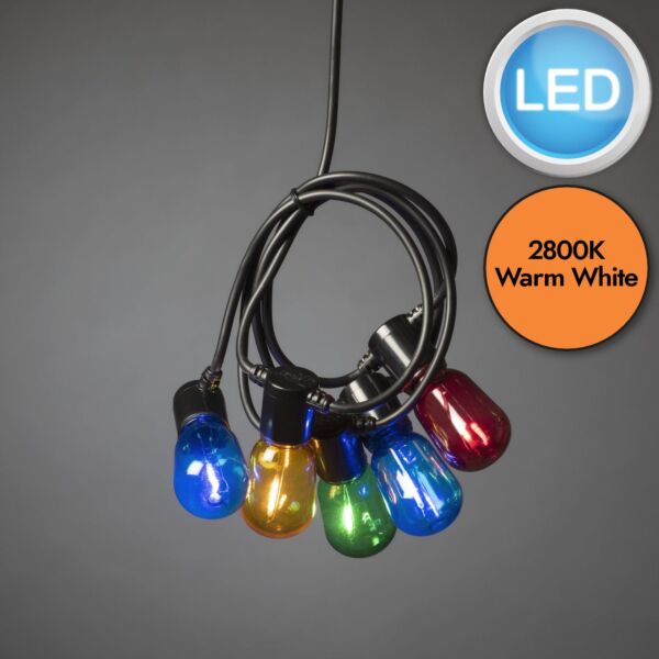 Konstsmide - Festoon LED light set 40 multicolour bulb - 2387-500EE