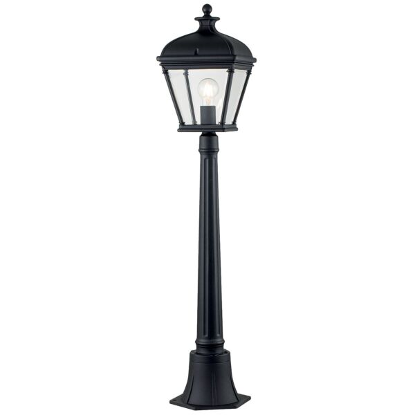 Elstead Lighting - Bayview - BAYVIEW-4M-BK - Black Clear Glass IP44 Outdoor Post Light