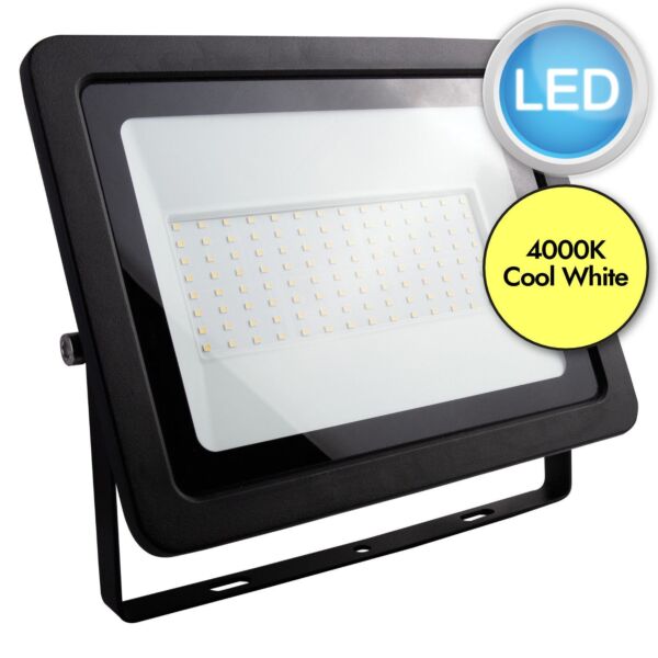 Megaman - Voss - 711288 - LED Black Clear IP65 50W Outdoor Floodlight