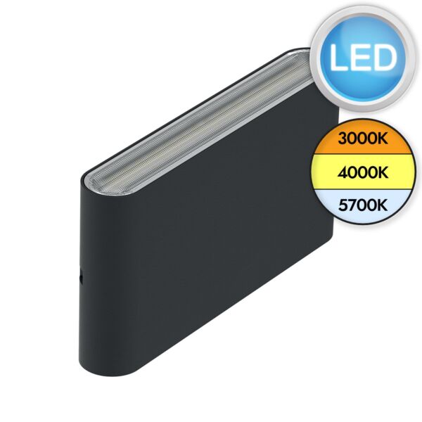 Elstead Lighting - Jens - JENS-M-C3 - LED Black Clear IP65 Outdoor Wall Washer Light