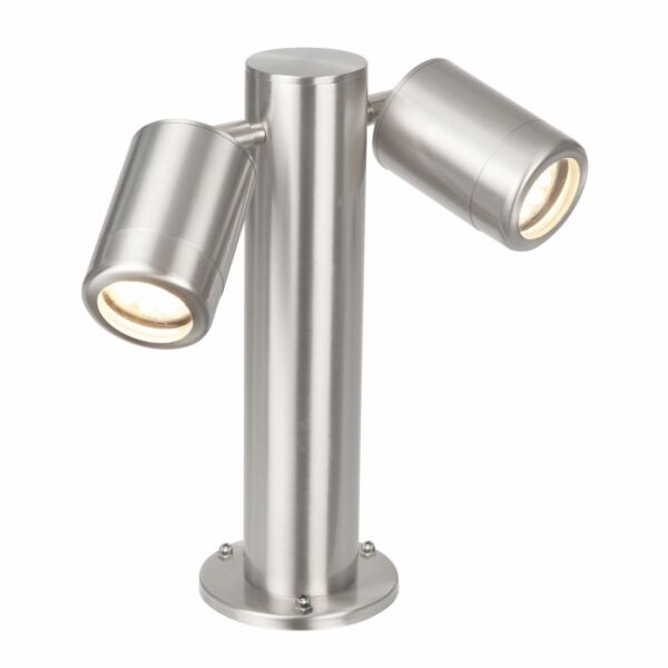 Saxby Lighting - Atlantis - 70847 - Marine Grade Stainless Steel Clear Glass 2 Light IP65 Short Outdoor Post Light