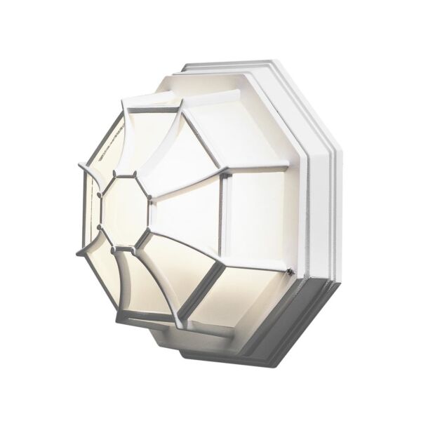 Konstsmide - Budget - 7091-250 - White Outdoor Half Lantern Wall Light