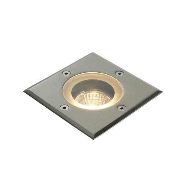 Saxby Lighting - Pillar - Gh88042V - Stainless Steel Clear Glass IP65 Square Outdoor Ground Light