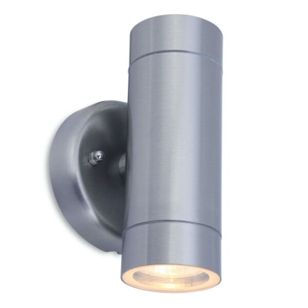 Lutec - Rado - 5510801001 - Stainless Steel Clear Glass 2 Light IP44 Outdoor Wall Washer Light