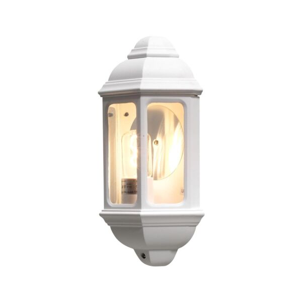 Konstsmide - Cagliari - 7011-250 - White Outdoor Half Lantern Wall Light