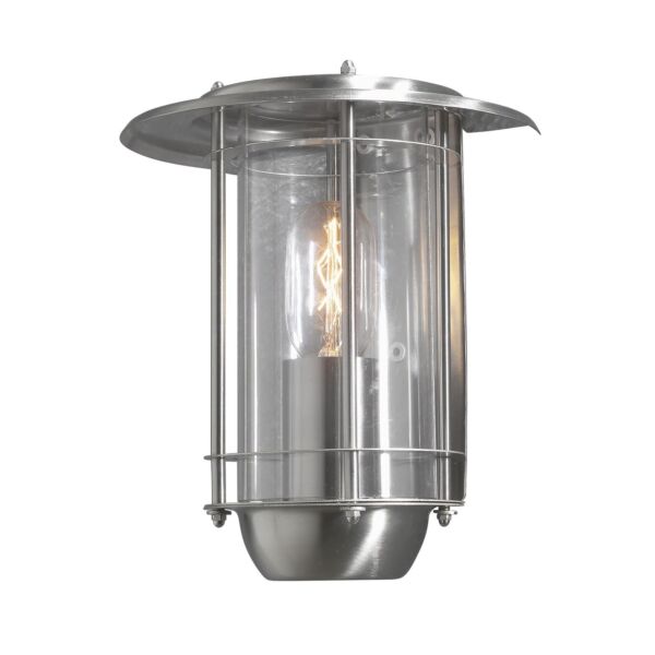 Konstsmide - Trento - 7565-000 - Stainless Steel Outdoor Half Lantern Wall Light