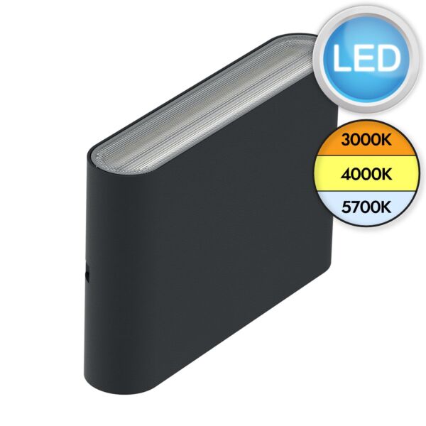 Elstead Lighting - Jens - JENS-S-C3 - LED Black Clear IP65 Outdoor Wall Washer Light