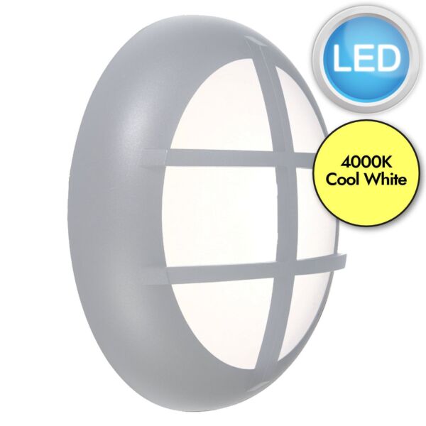 Saxby Lighting - Forca - 77909 & 77892 - LED Grey Opal IP65 Grill Bezel 12w Outdoor Bulkhead Light