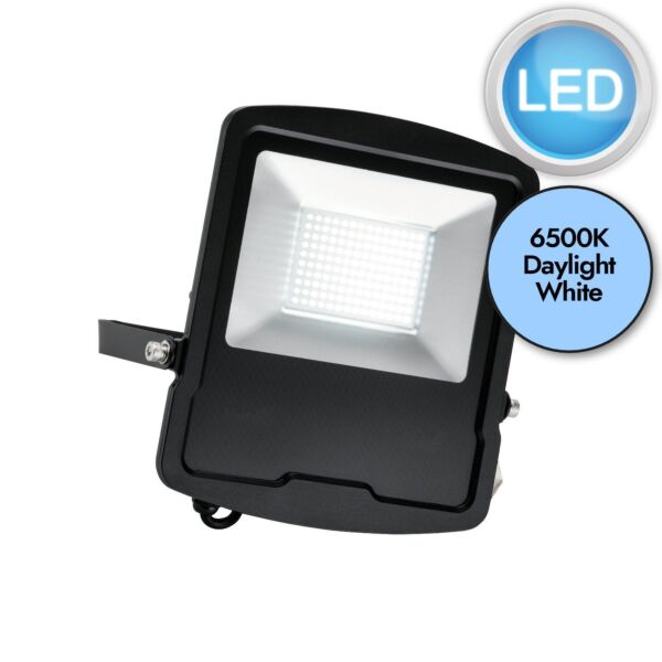 Saxby Lighting - Mantra - 78971 - LED Black Clear Glass IP65 100W Outdoor Floodlight