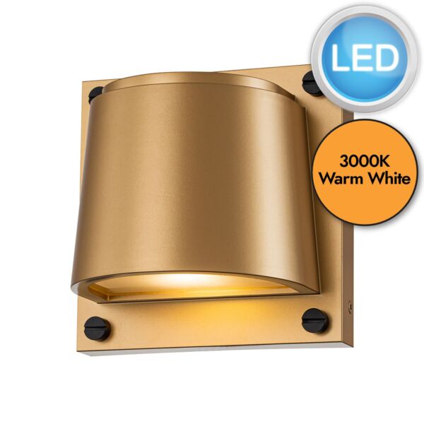 Hinkley Lighting - Scout - HK-SCOUT-PHB - LED Heritage Brass Frosted IP44 Outdoor Wall Washer Light