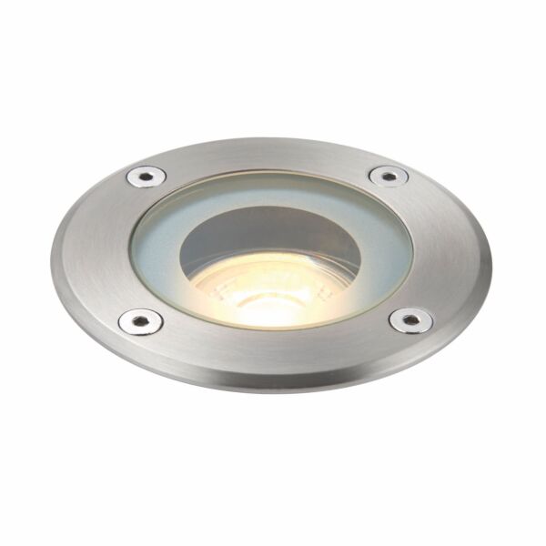 Saxby Lighting - Pillar - Gh98042V - Stainless Steel Clear Glass IP65 Round Outdoor Ground Light