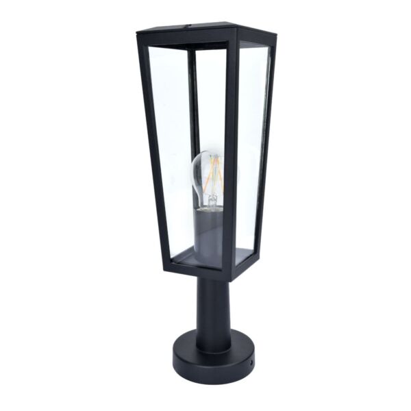 Lutec - Pine - 7196601012 - Black Clear Glass IP44 Outdoor Post Light