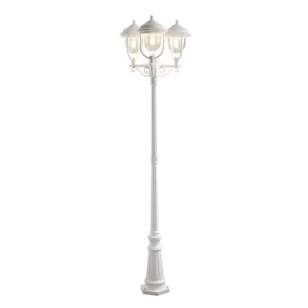 Konstsmide - Parma - 7227-250 - White 3 Light Outdoor Lamp Post